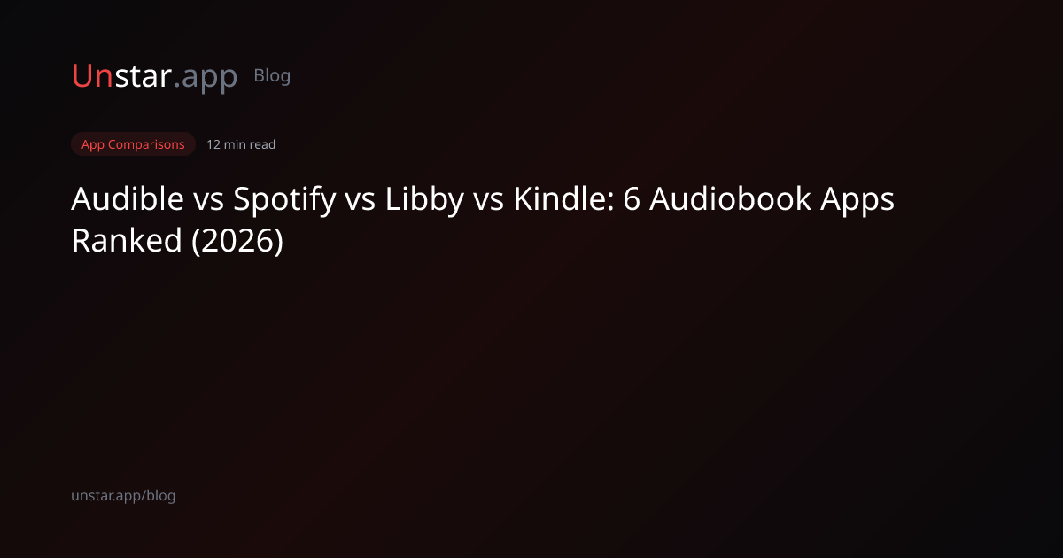 Audible vs Spotify vs Libby vs Kindle: 6 Audiobook Apps Ranked (2026 ...